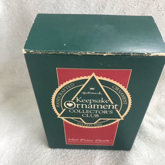 1989 Hallmark Visit from Santa Keepsake Collectors Christmas Holiday Ornament - Picture 2 of 5